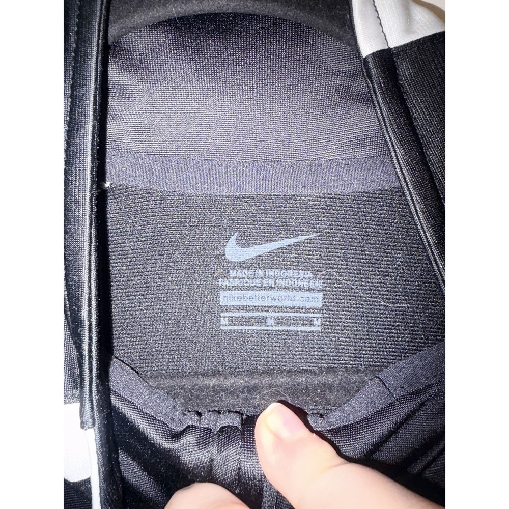 Nike Dri-FIT Track Jacket Black White Full Zip Athletic Soccer Jacket Medium - Picture 2 of 4
